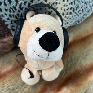 Stuffed Bear with headphone speakers